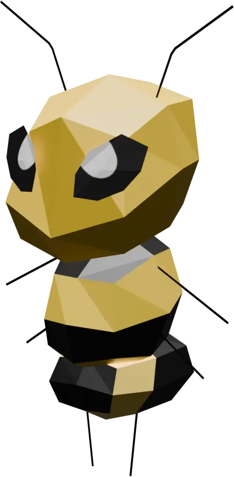 Personaje descartado de abeja del videojuego antenna