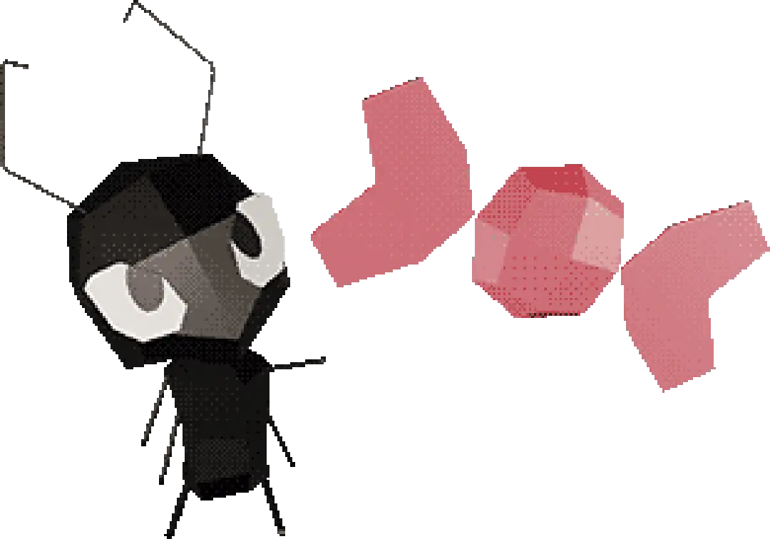 Modelo con dithered de la protagonista Antenna