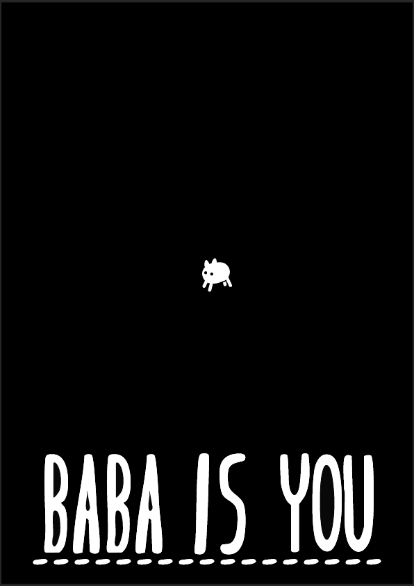 Cartel mostrando al personaje principal de BabaIsYou