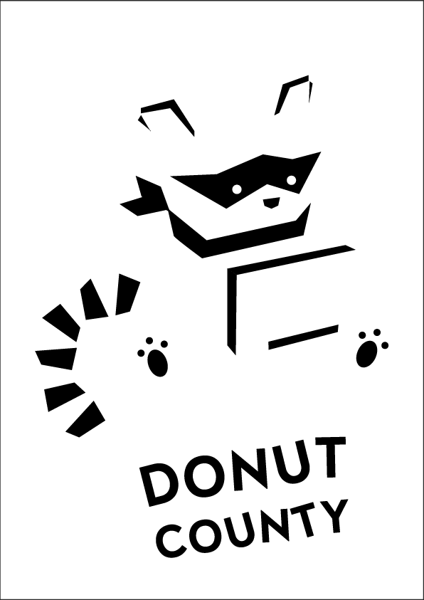 Cartel del mapache del juego indie Donut County