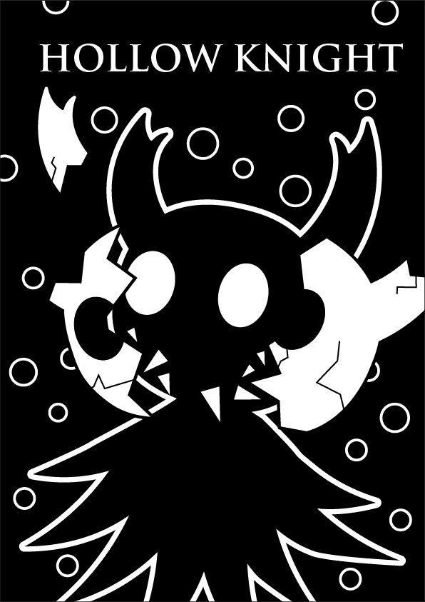 Cartel de la sombre del caballero de Hollow Knight