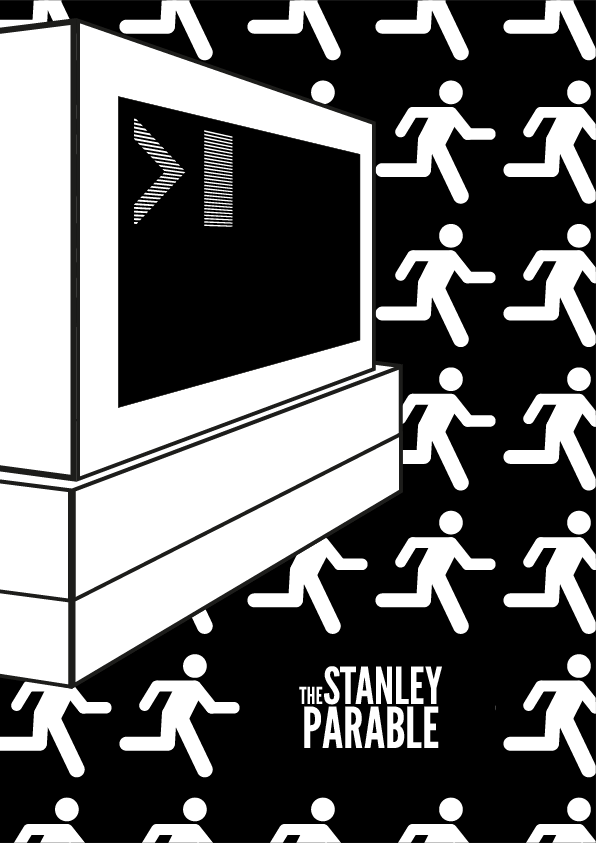 Cartel de gente espacapando de The Stanley Parable