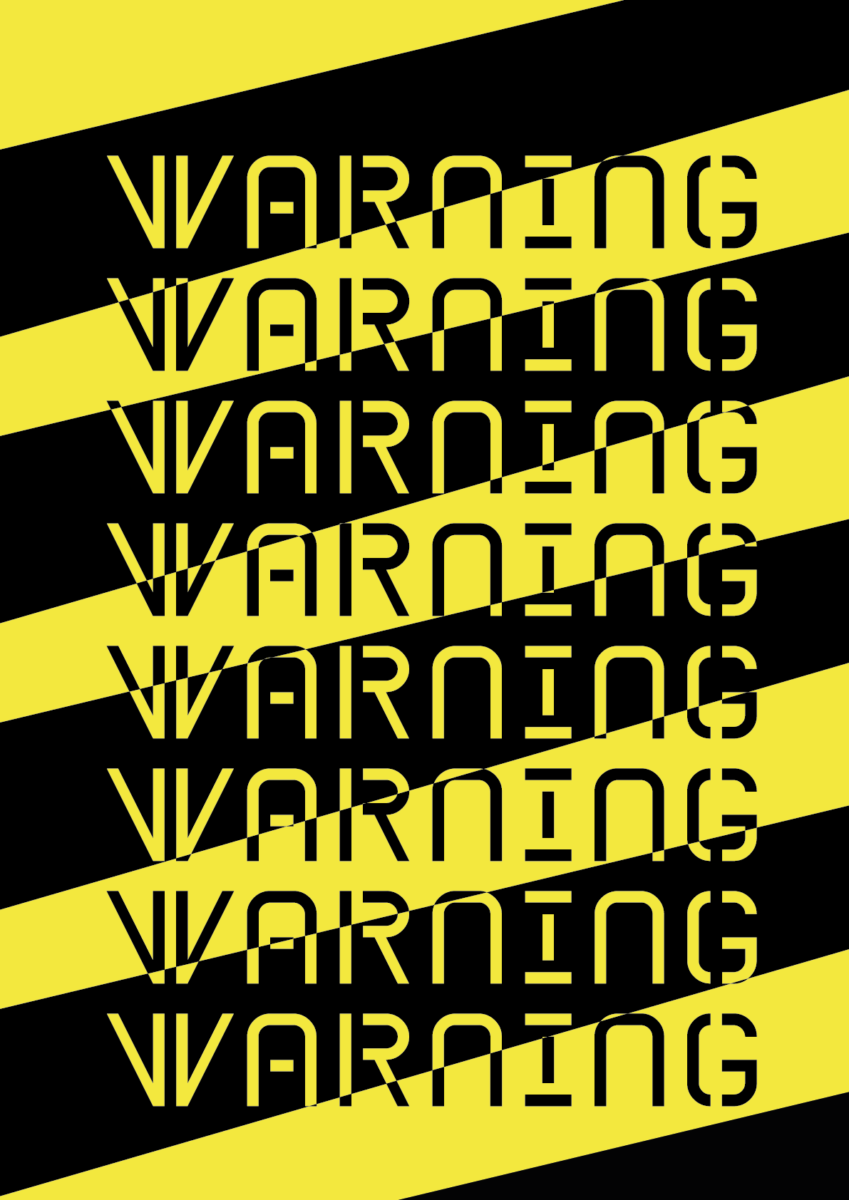 Cartel de peligro amarillo y negro
