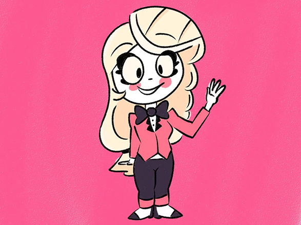 Ilustración del personaje de Charlie de Hazbin Hotel