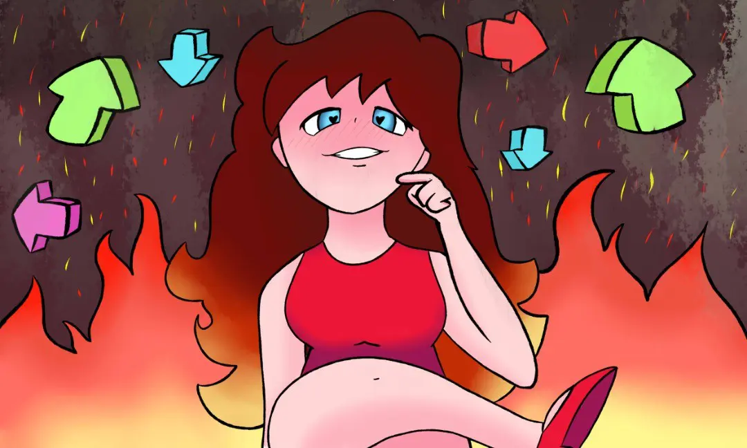 Ilustración de girlfriend de Friday Night Funkin