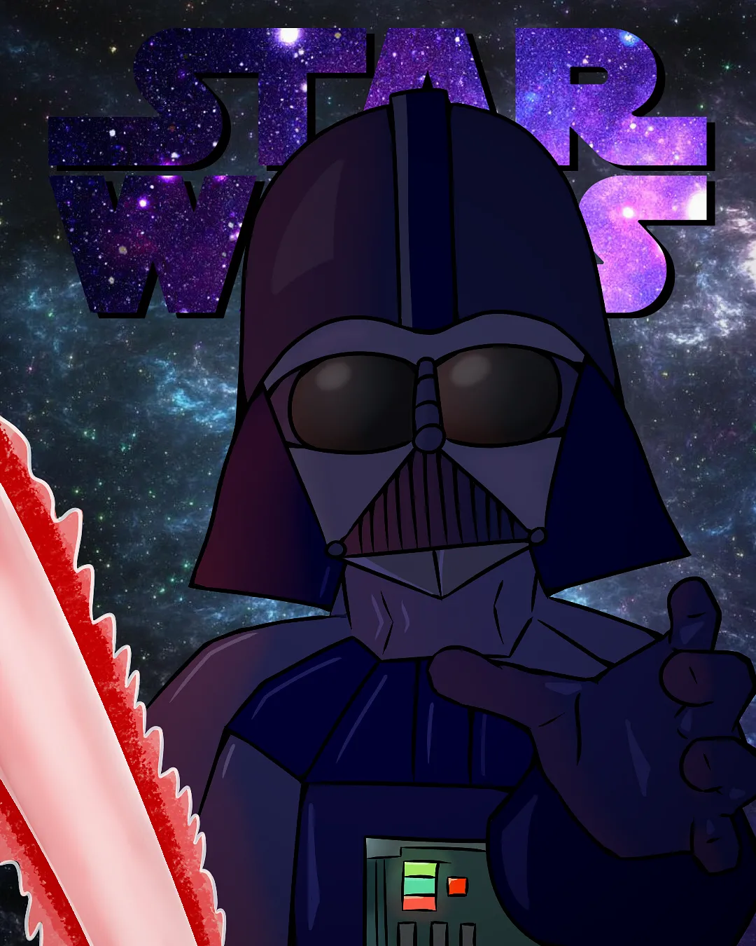 Ilustración de Darth Vader de Star wars